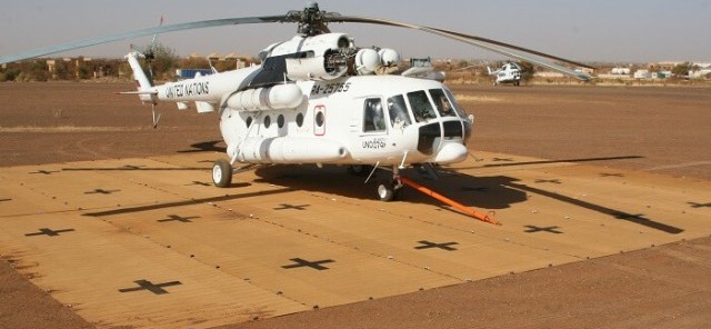 helicopter landing mat for defence