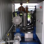 Aircraft fuel transfer pump filters in container