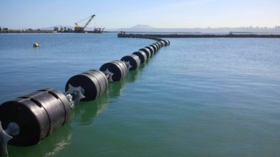 Floating security barriers for port