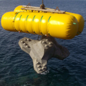 Buoyancy bags for heavy load