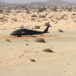 Mobile helipad blackhawk helicopter